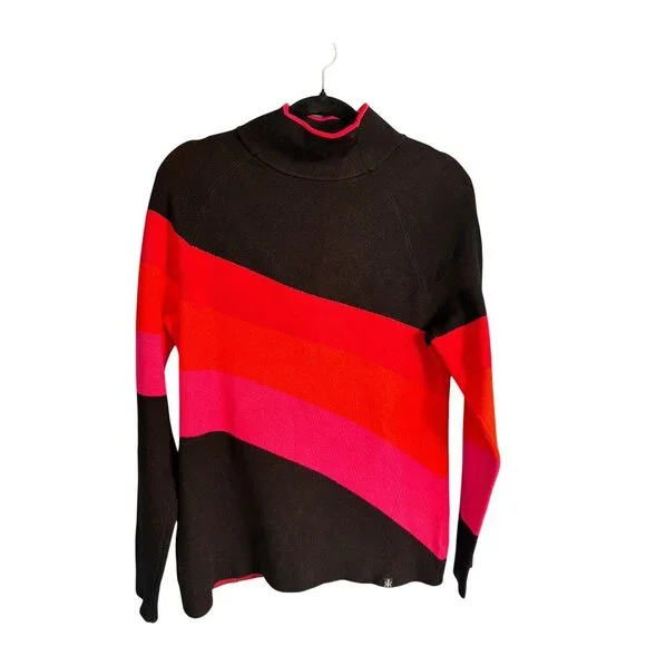 NWT Krimson Klover Cochran 1/4 Zip Sweater Black Color Block W's L MSRP$139 - Picture 11 of 14